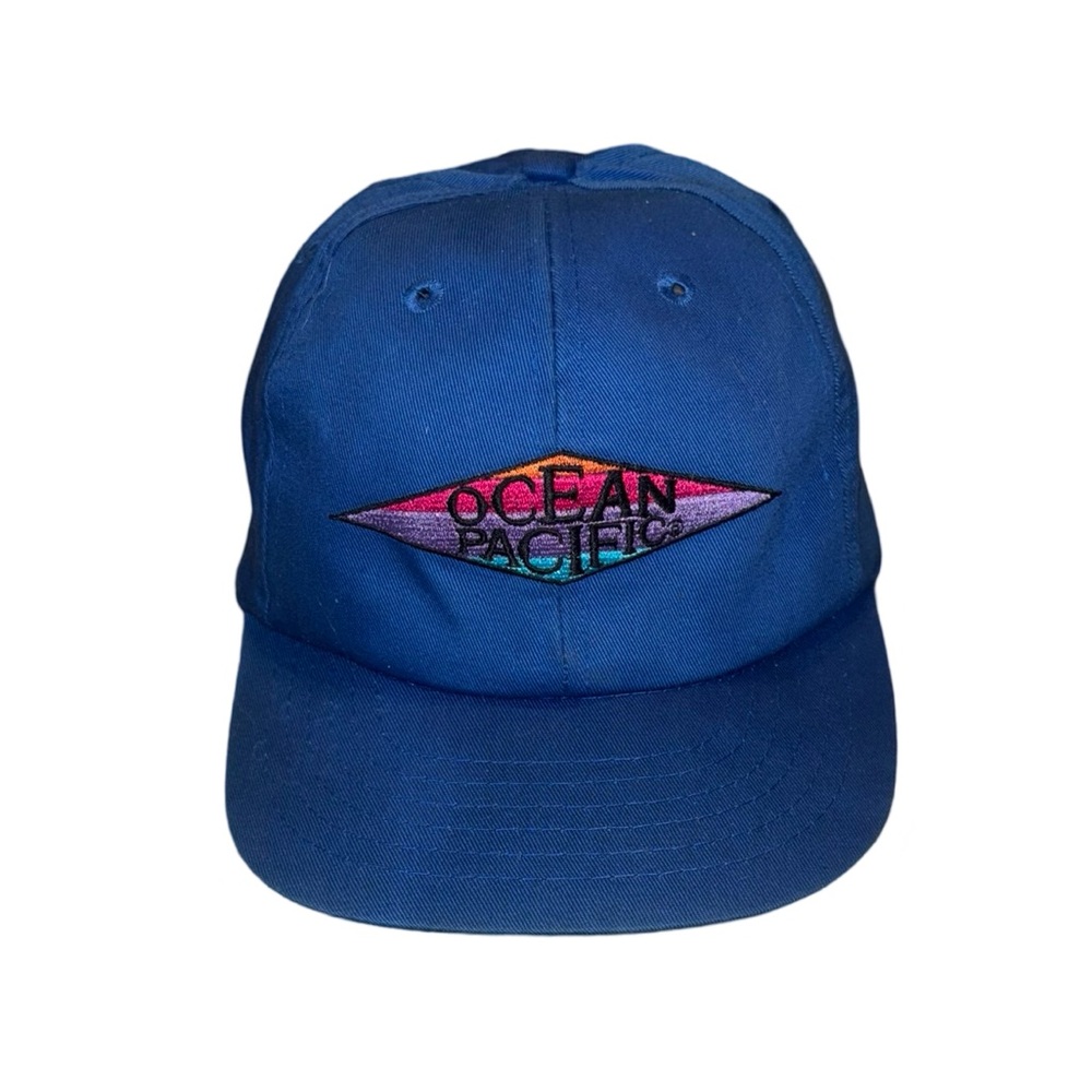 Vintage Ocean Pacific Panel Hat Cap Strap Back Lightweight Beach Surf Surfing OP